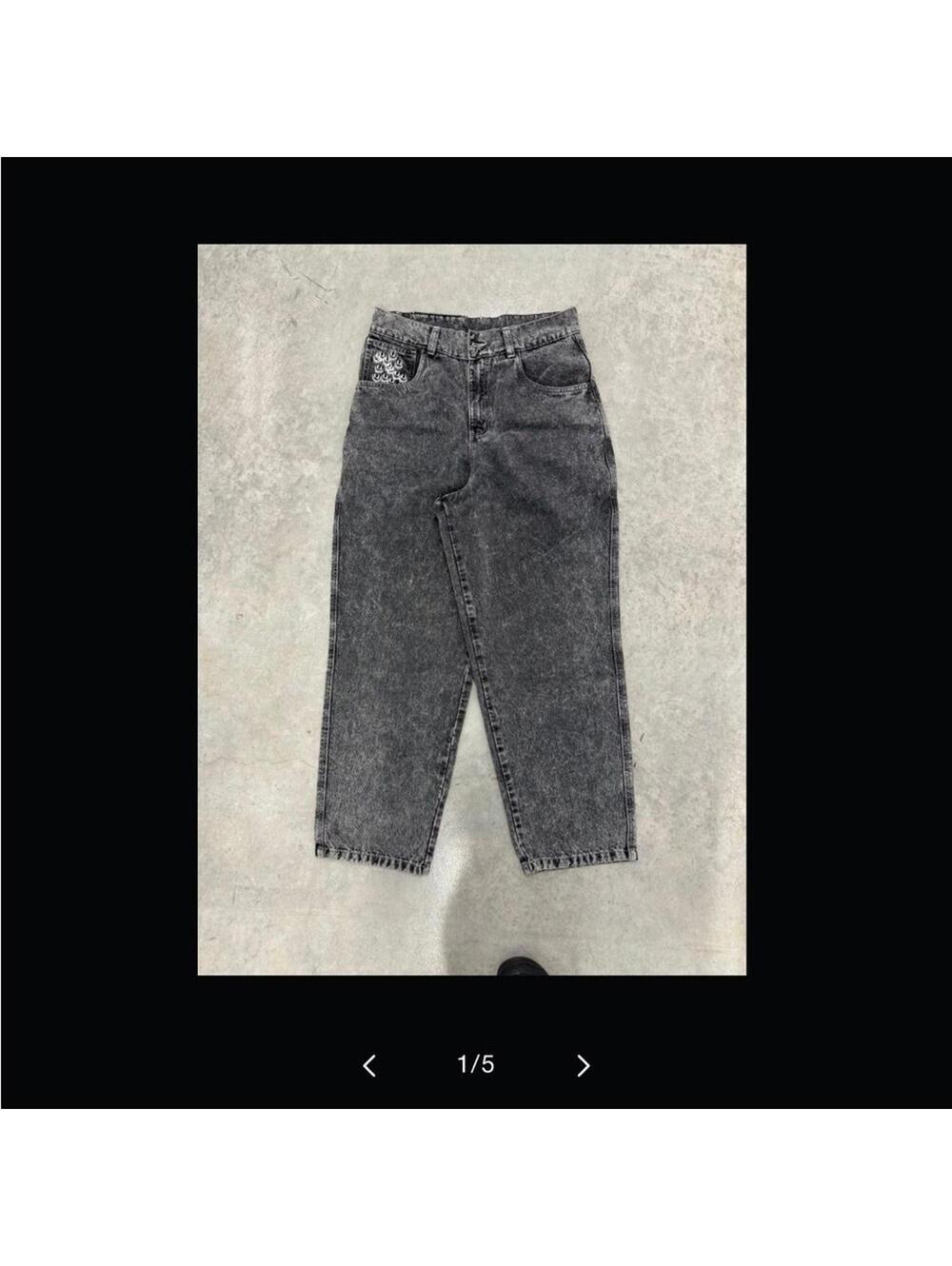 NWOT Missing Purpose Acid Wash Baggy Wide Leg Jeans Men's Large Streetwear Y2K - Picture 1 of 9